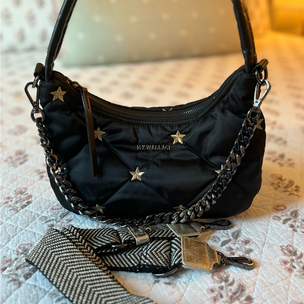 MZ Wallace Bowery Quilted Star Nylon Shoulder Bag